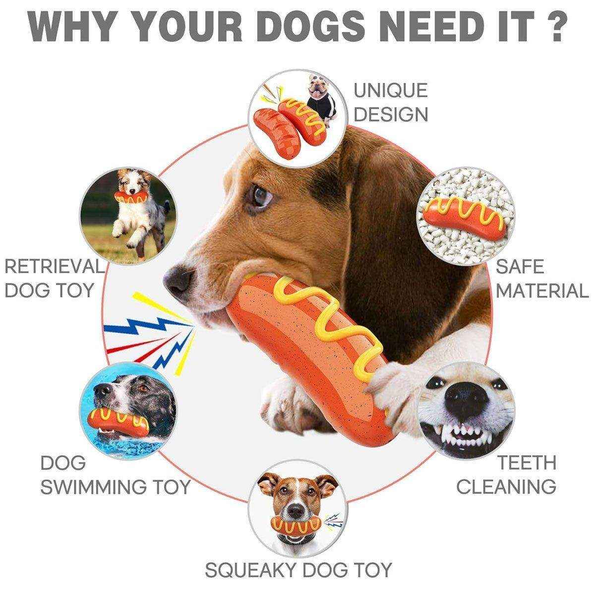 TPR Baked Sausage Ham Sausage Pet Dog Toy