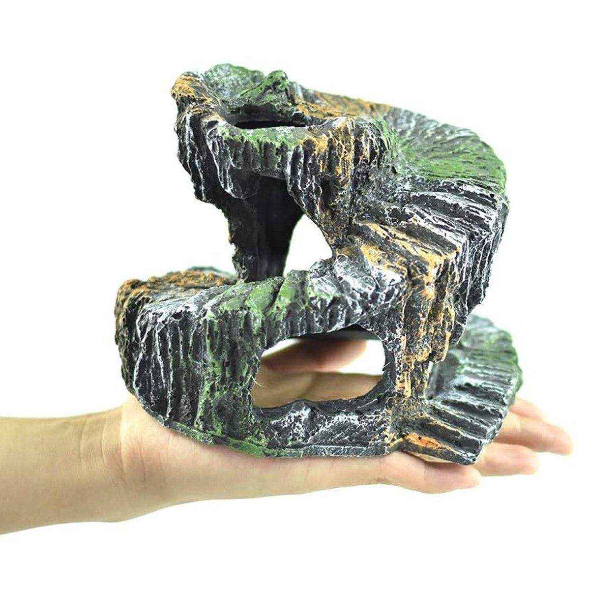 Creative Spiral Turtle Platform Aquarium Turtle Goldfish Escape Resin Crafts Ornaments