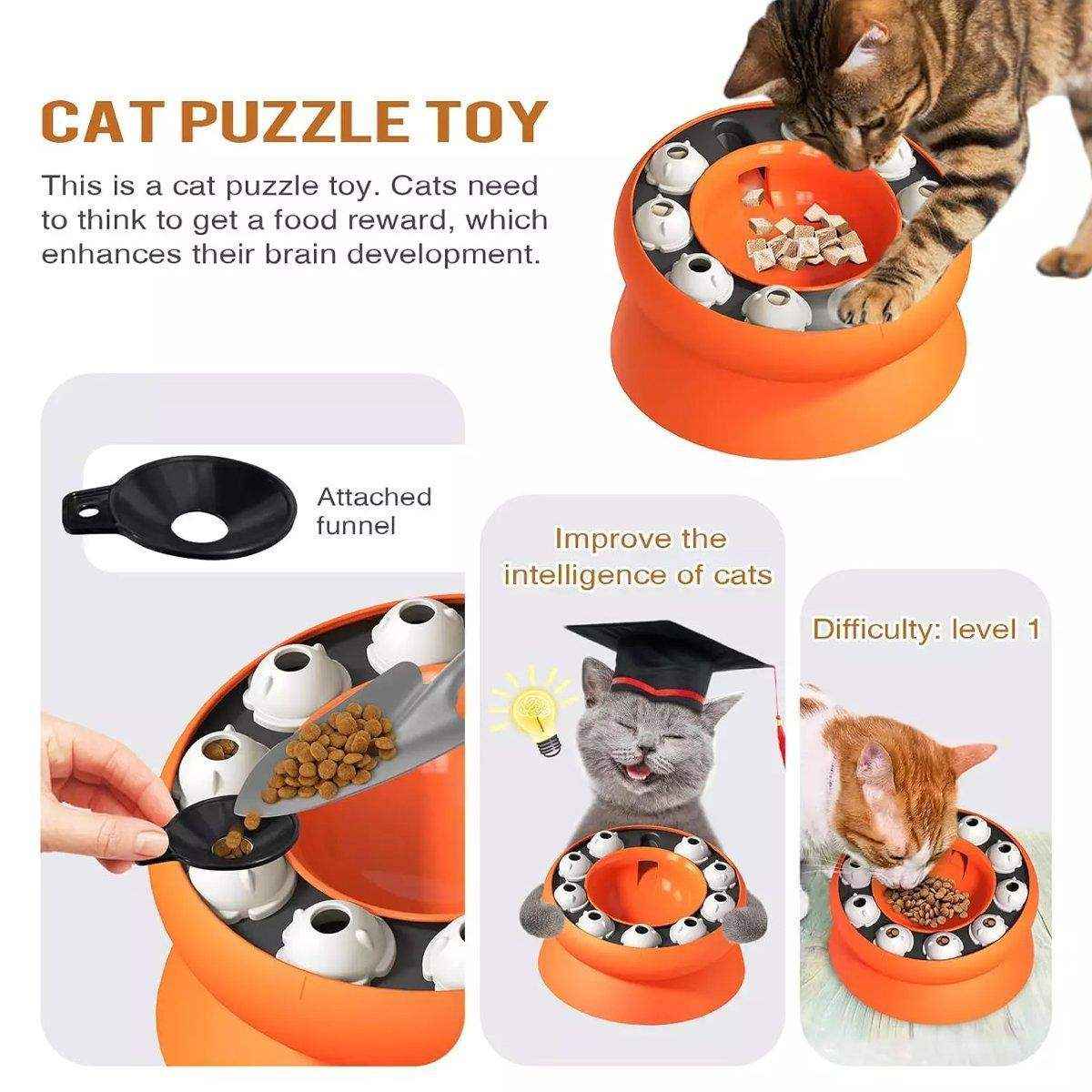 Interactive Slow Feeder Bowl Hidden Food Toy for Cats and Dogs Promotes Healthy Eating