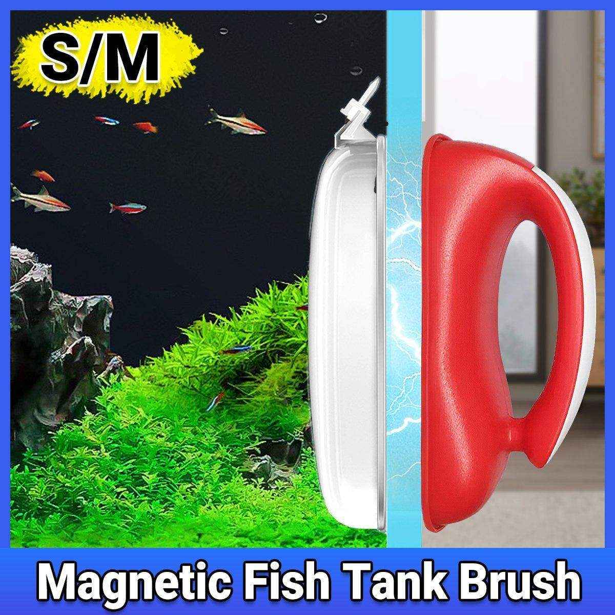 Aquarium Fish Tank Magnetic Brush With Scraper