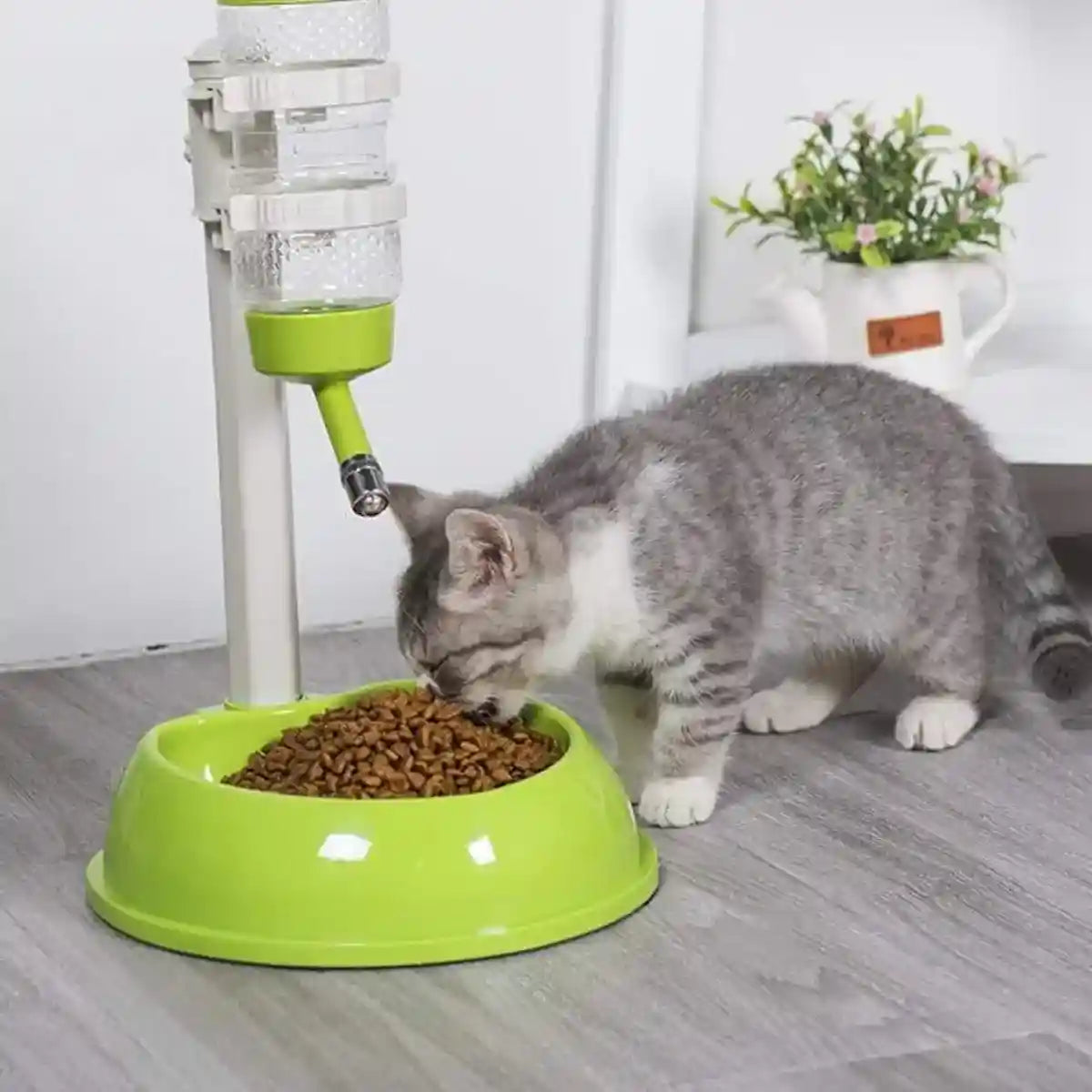 Adjustable Pet Bowl Set with Water Dispenser