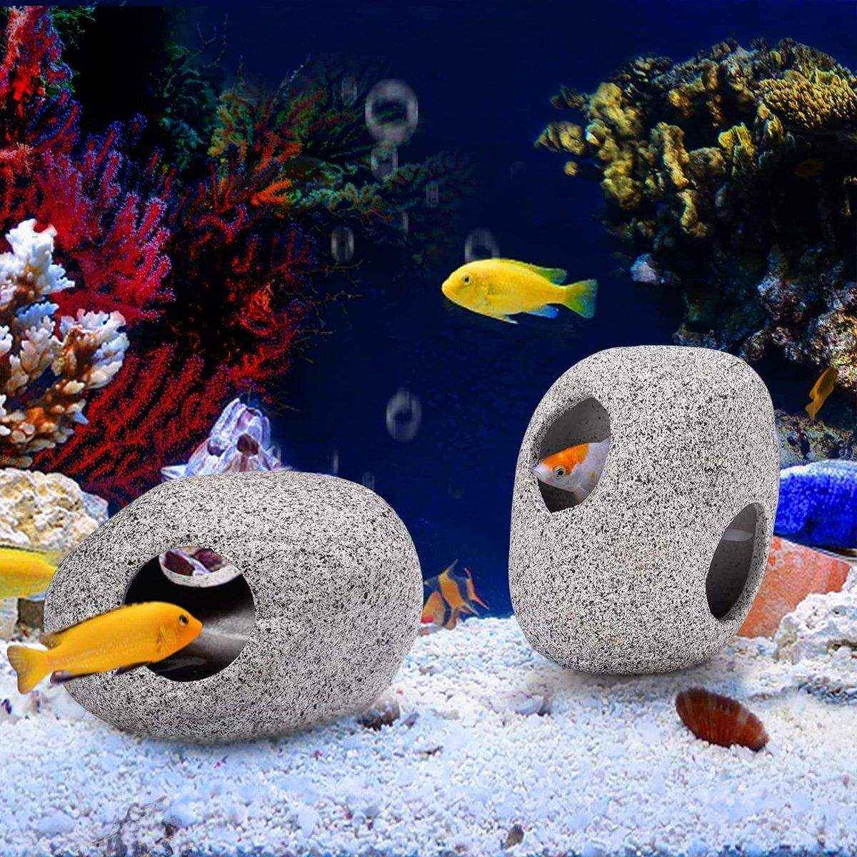 Clay Aquarium Rocks Cave Decoration Pieces Shrimp House