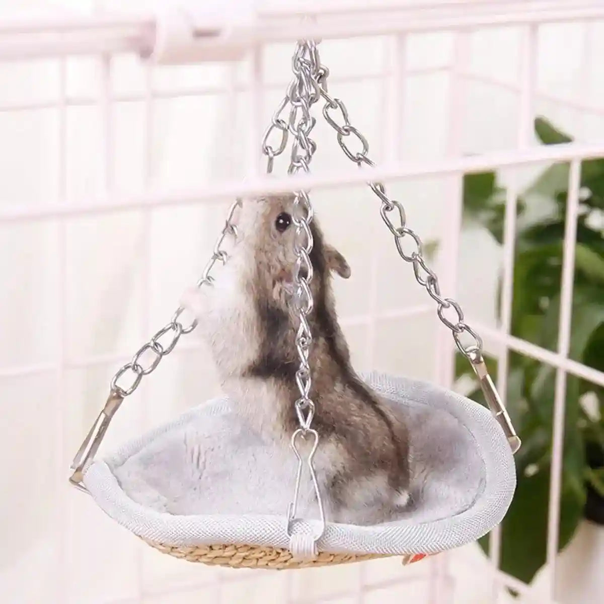 Reversible Hanging Hamster Toy Hammock for All Seasons