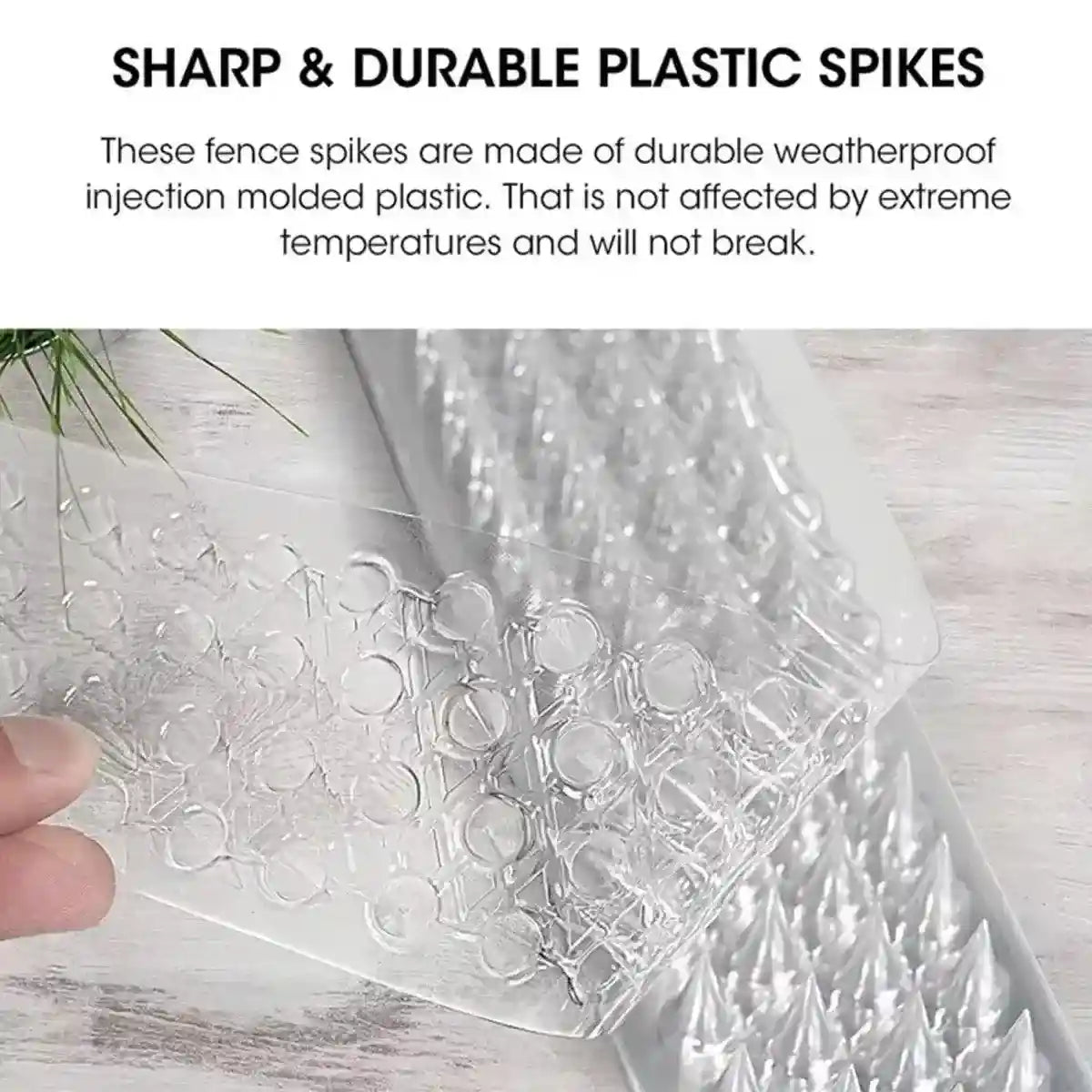 Transparent Bird Spikes Durable & Weatherproof Pest Deterrent for Outdoor Use