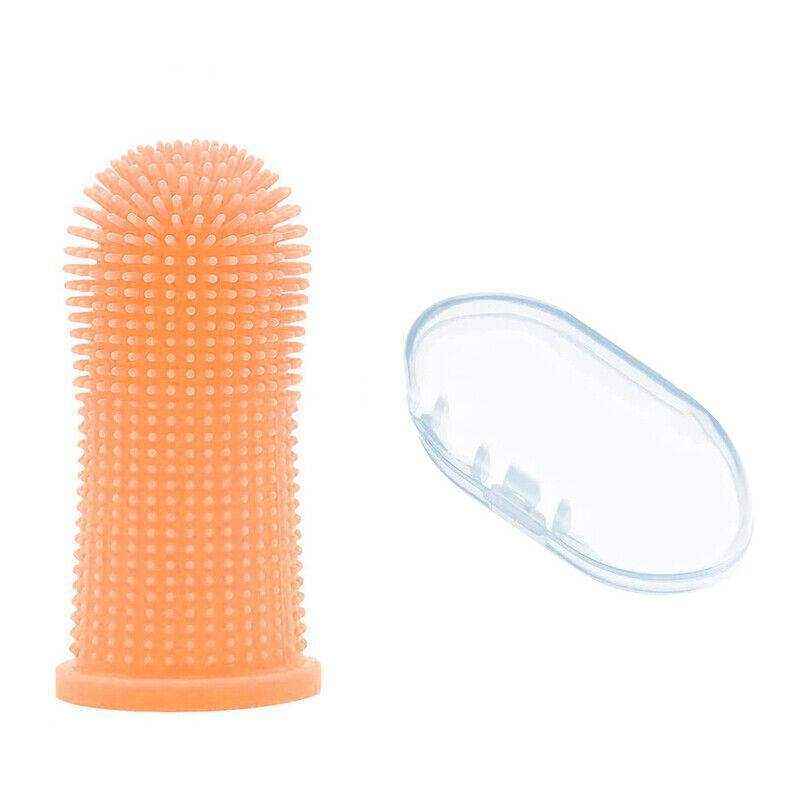 Dog Cat Super Soft Pet Finger Toothbrush Teeth Silicone Brush Care Cleaning