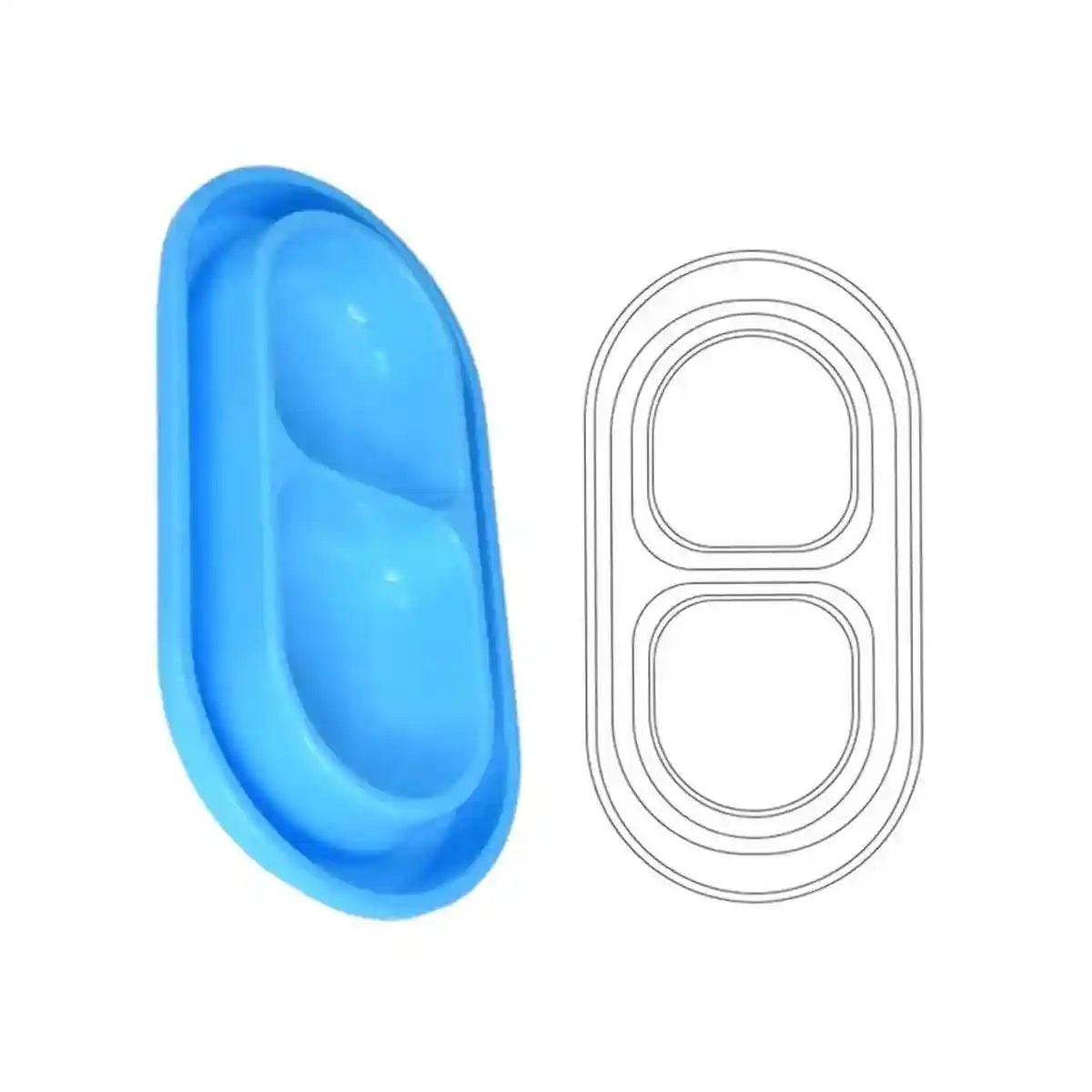 Outdoor Waterproof Double Cat Feeding Bowl Rainproof Pet Food Bowl Anti-Ant