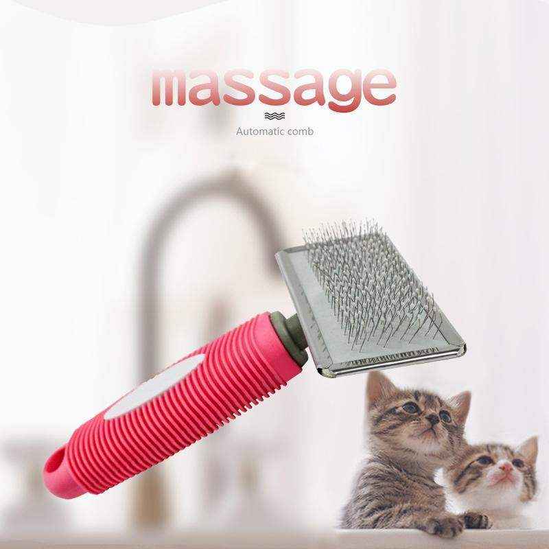 Pet Grooming Slicker Brush – Effective Cat & Dog Deshedding Tool