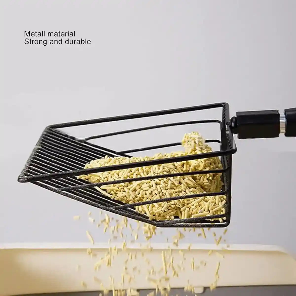 Metal Cat Litter Scoop with Long Handle