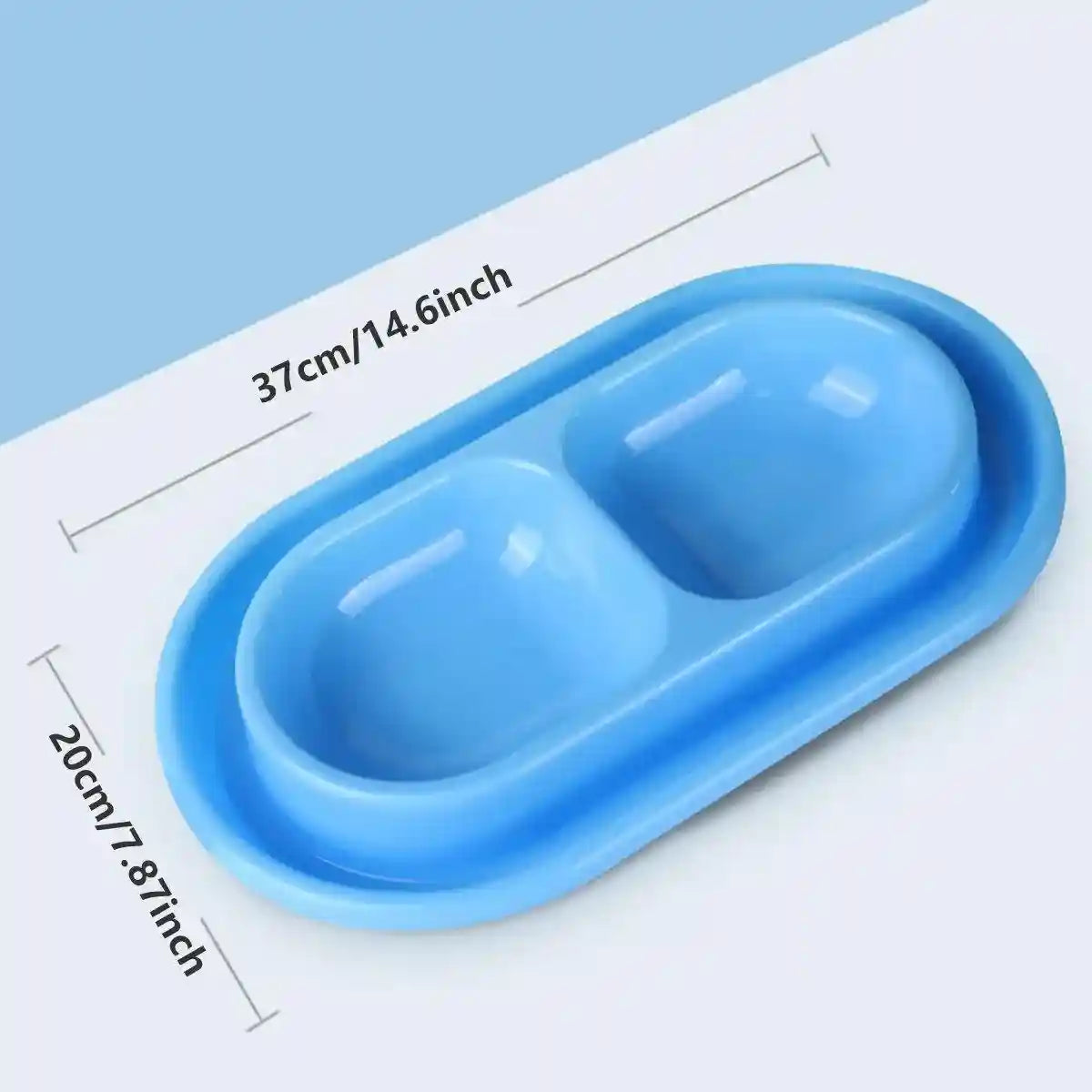 Outdoor Waterproof Double Cat Feeding Bowl Rainproof Pet Food Bowl Anti-Ant