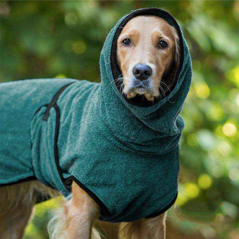 Pet Bathrobe Clothes Dog Towel Drying Robe Soft Warm Sleepwear Super Absorbent