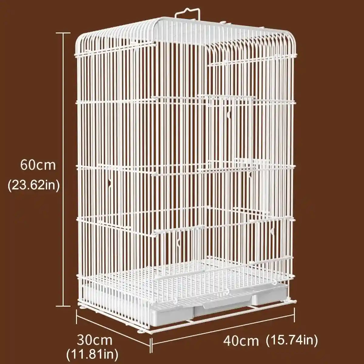 Spacious Metal Bird Cage for Parakeets & Finches Easy to Clean Design