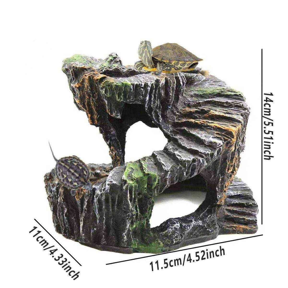 Creative Spiral Turtle Platform Aquarium Turtle Goldfish Escape Resin Crafts Ornaments