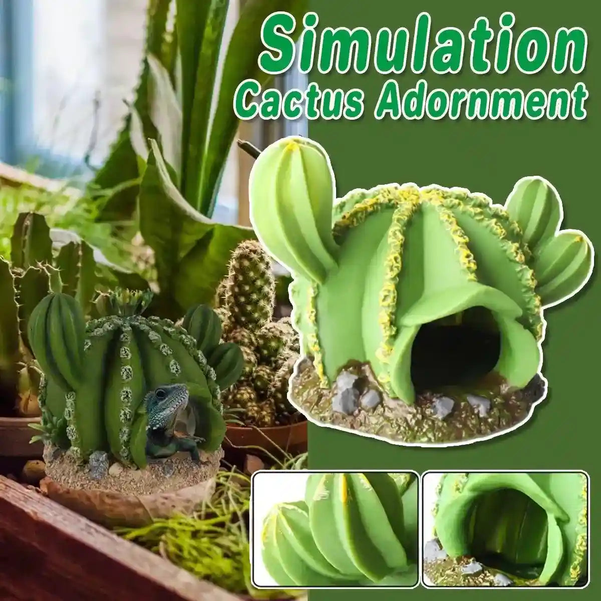 Simulation Cactus Tree Aquarium Ornament Desert Plant Decor for Fish Tank House