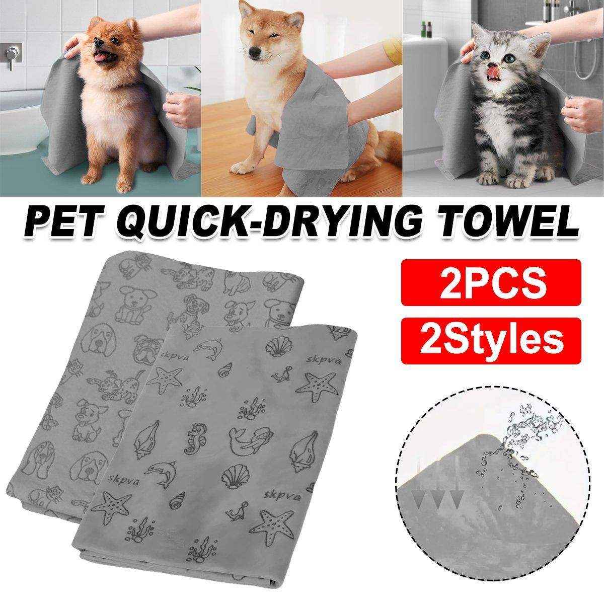 Quick-drying dog towel and cat towel, ultra-absorbent and soft for pets.
