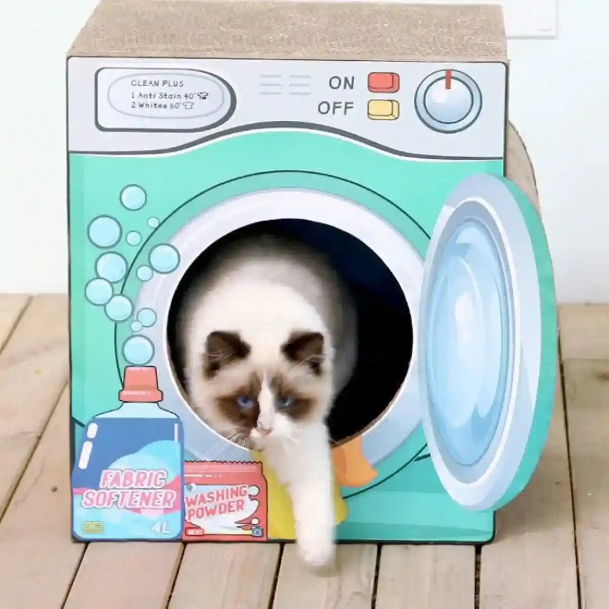 Two-Layer Cat House with Scratch Board Durable & Spacious Design