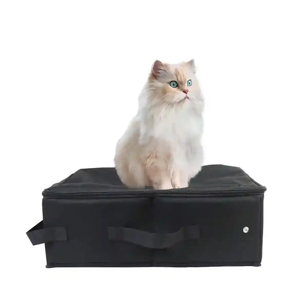 Travel Cat Litter Box With Lid and Handle Standard Portable Foldable Cat Litter Box Fabric Cat Litter Bag