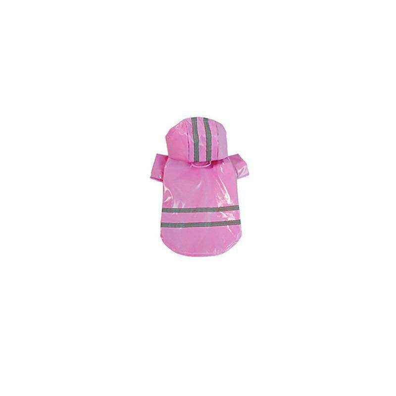 Stylish Outdoor Waterproof Dog Rain Jacket with Reflective Stripes