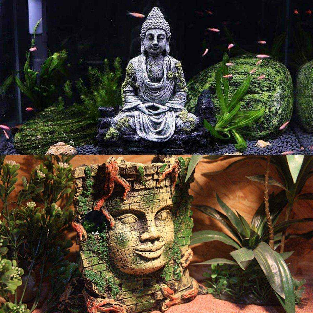 Ancient Easter Island Aquarium Rocks & Resin Decor Ornaments