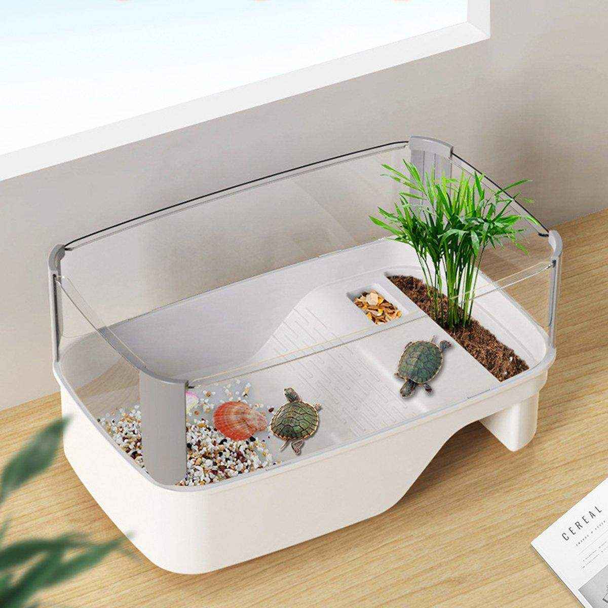 Luxury Turtle Tank - High-Walled Amphibious Habitat