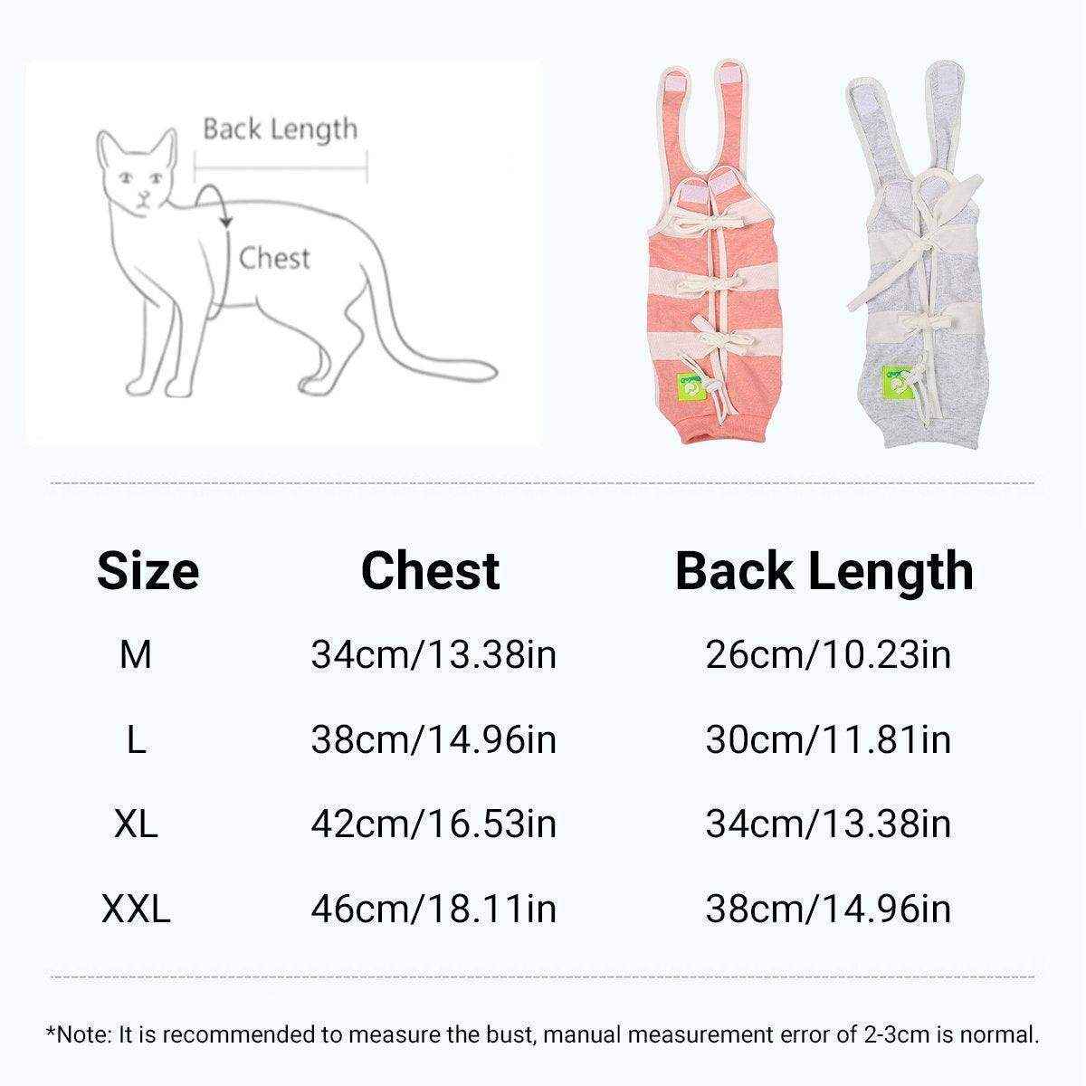 Breathable Anti-Slip Anti-Scratch Pet Neutering Recovery Suit for Cats and Dogs
