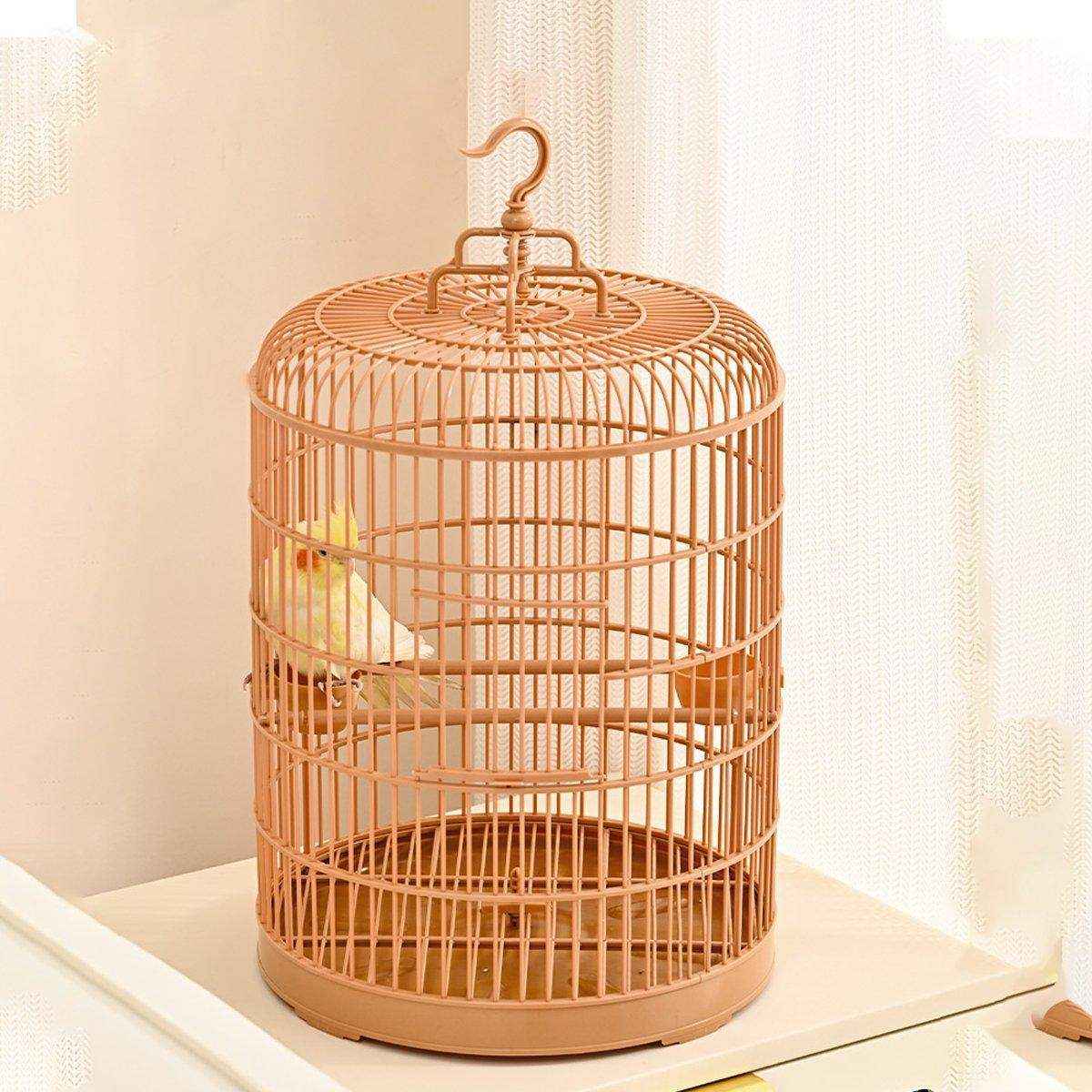 Elegant Portable Luxury Bird Round Cage for Small to Medium-Sized Birds