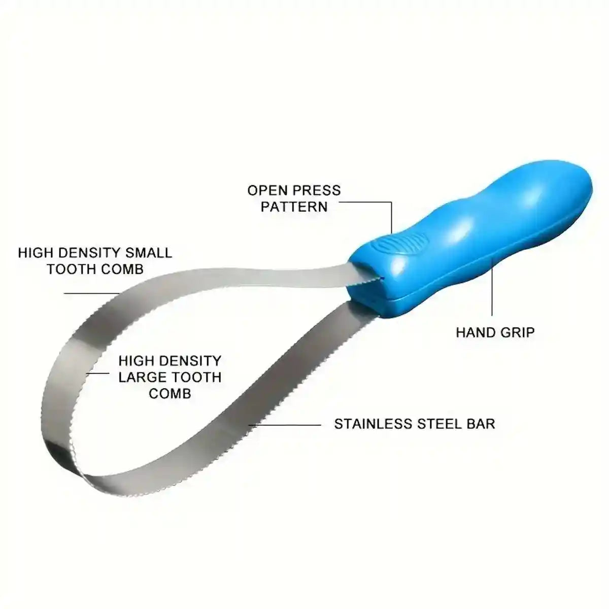 Pet Grooming Tool for Shedding Stainless Steel Hair Removal Comb for Dogs & Cats