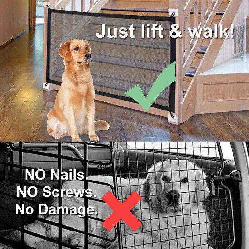 Dog Pet Gate Mesh Safe Fence Barrier Guard Stair Enclosure Baby Puppy Safety Net