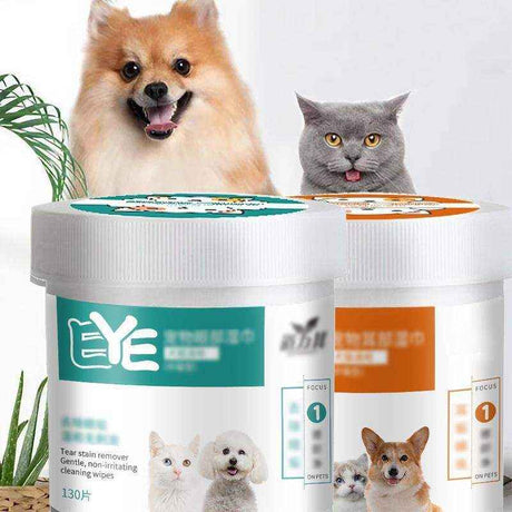 Pet Eye and Ear Cleaning Wipes for Dogs and Cats - Gentle Tear Stain Remover