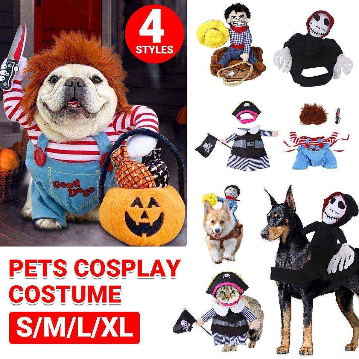 Halloween Dog Costume Pet Accessories Funny Dress Up for Small Medium Dogs