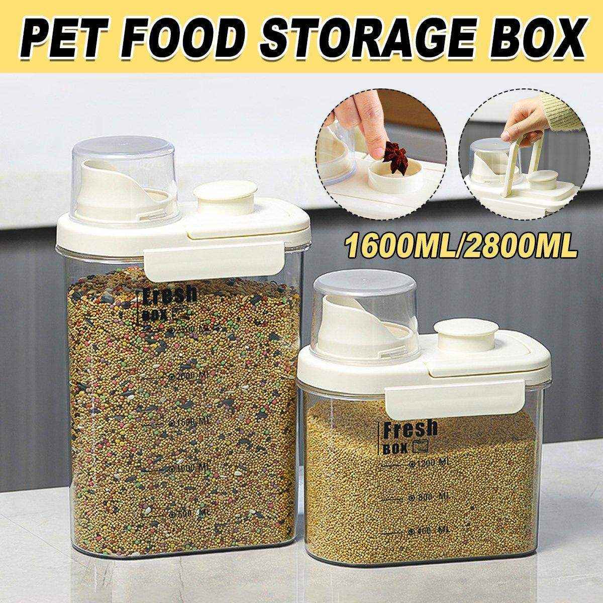 Pet Food Snacks Cat And Dog Food Storage Moisture-proof Parrot Food Storage Box