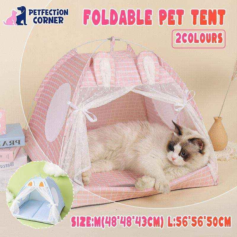 Warm Cozy Portable Pet Tent House Nest Bed Cushioned Dogs Cats Play & Sleep