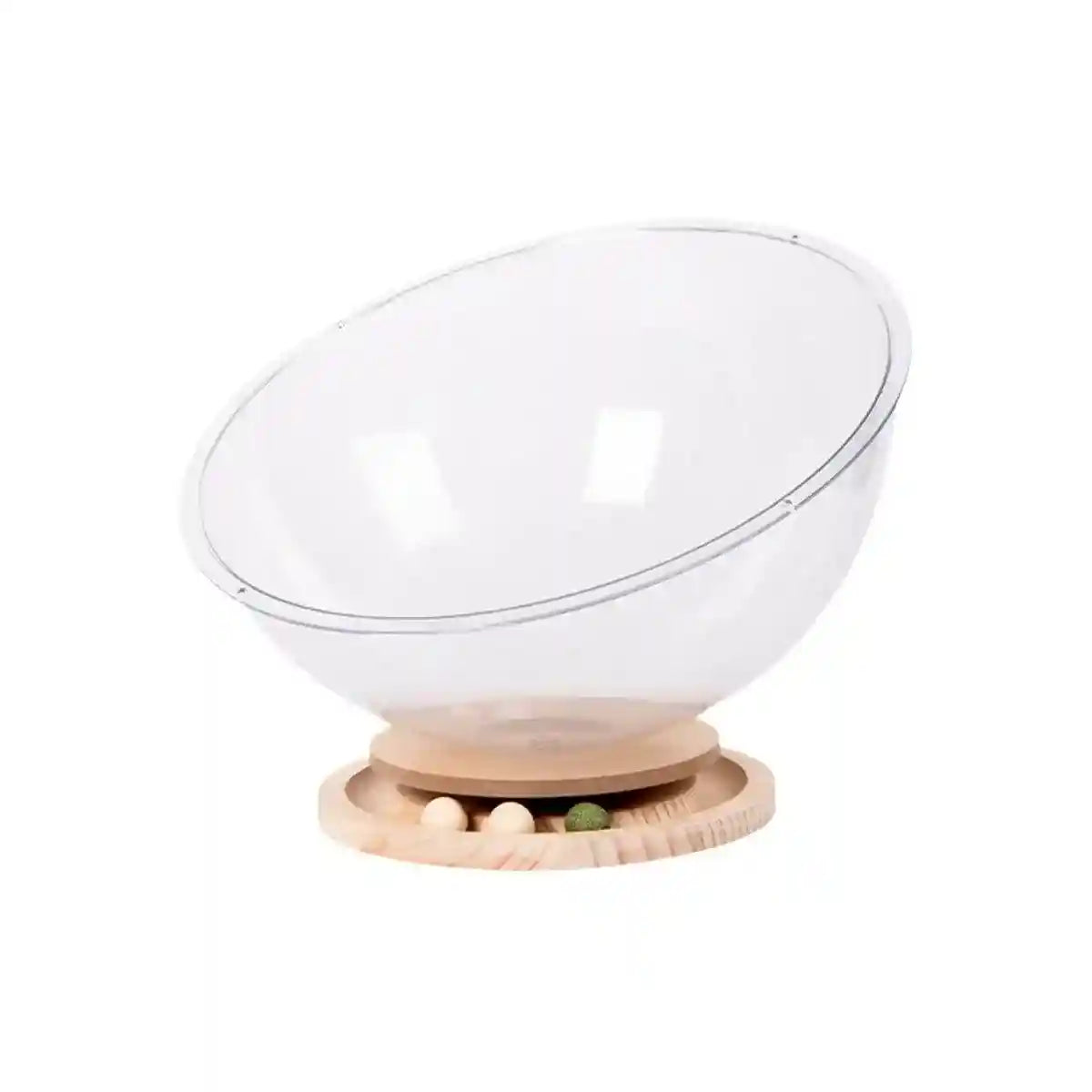 Acrylic Space Capsule Cat Bed Semi-closed Cool Nest Turntable Toy