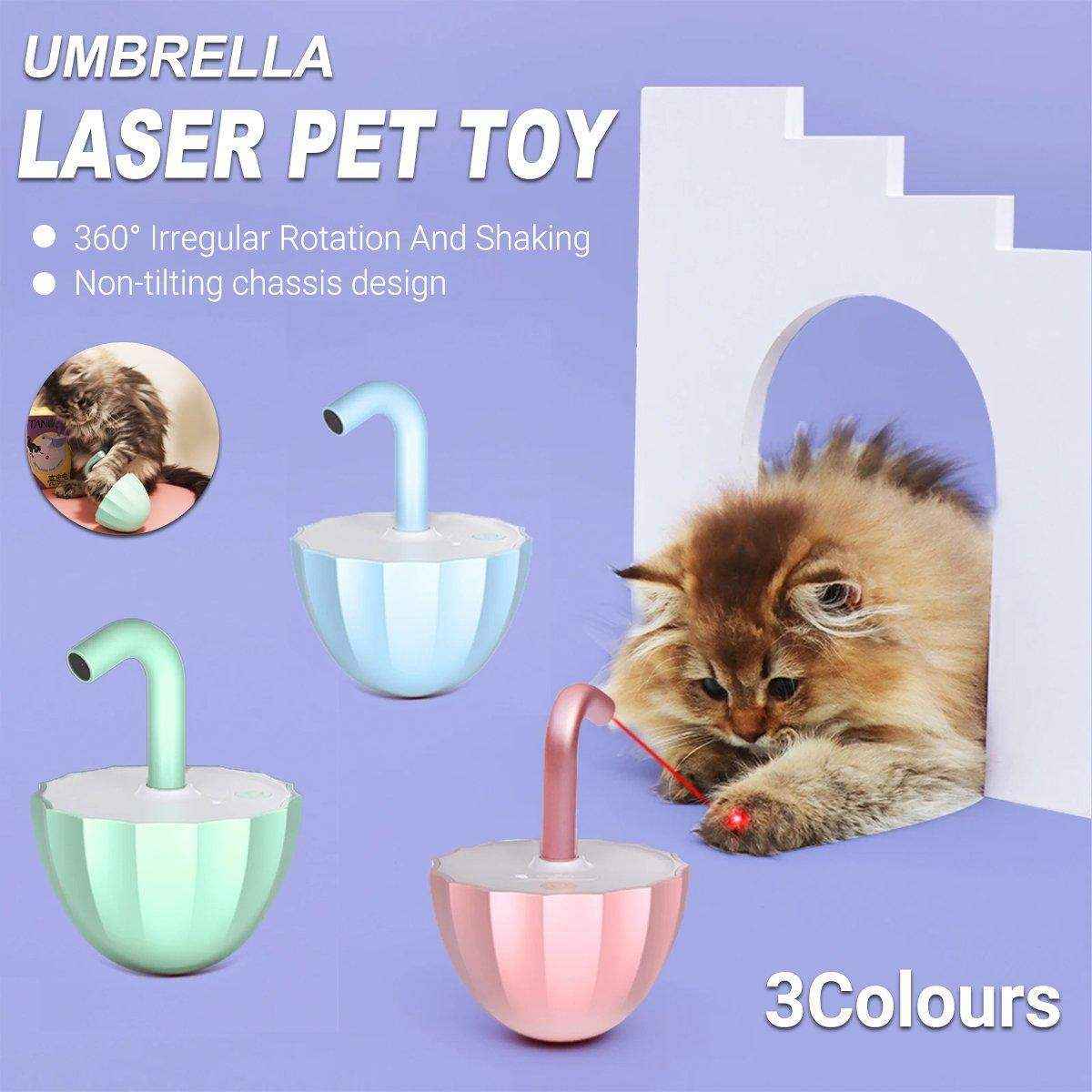 360° Rotating Umbrella Laser Pet Toy Interactive Cat Toy for Endless Fun