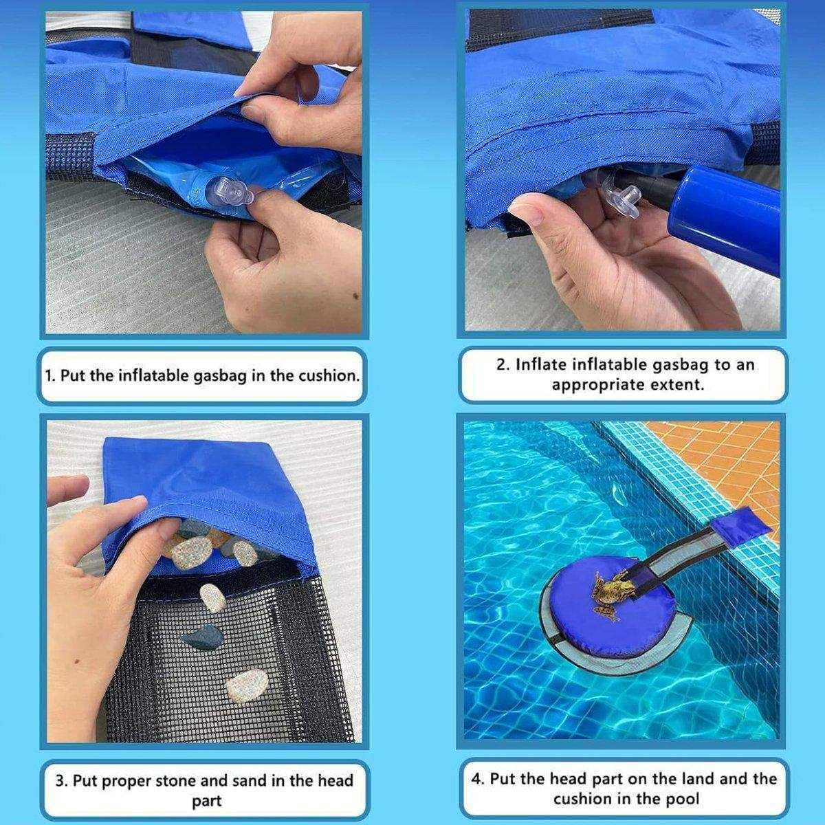 Swimming Pool Critter Saver Animal Escape Ramp Frog Log High Visibility