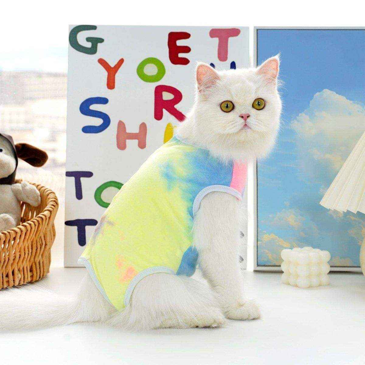 Pet Clothes Solid Color Striped Dog Cat Jumper Puppy Outfit
