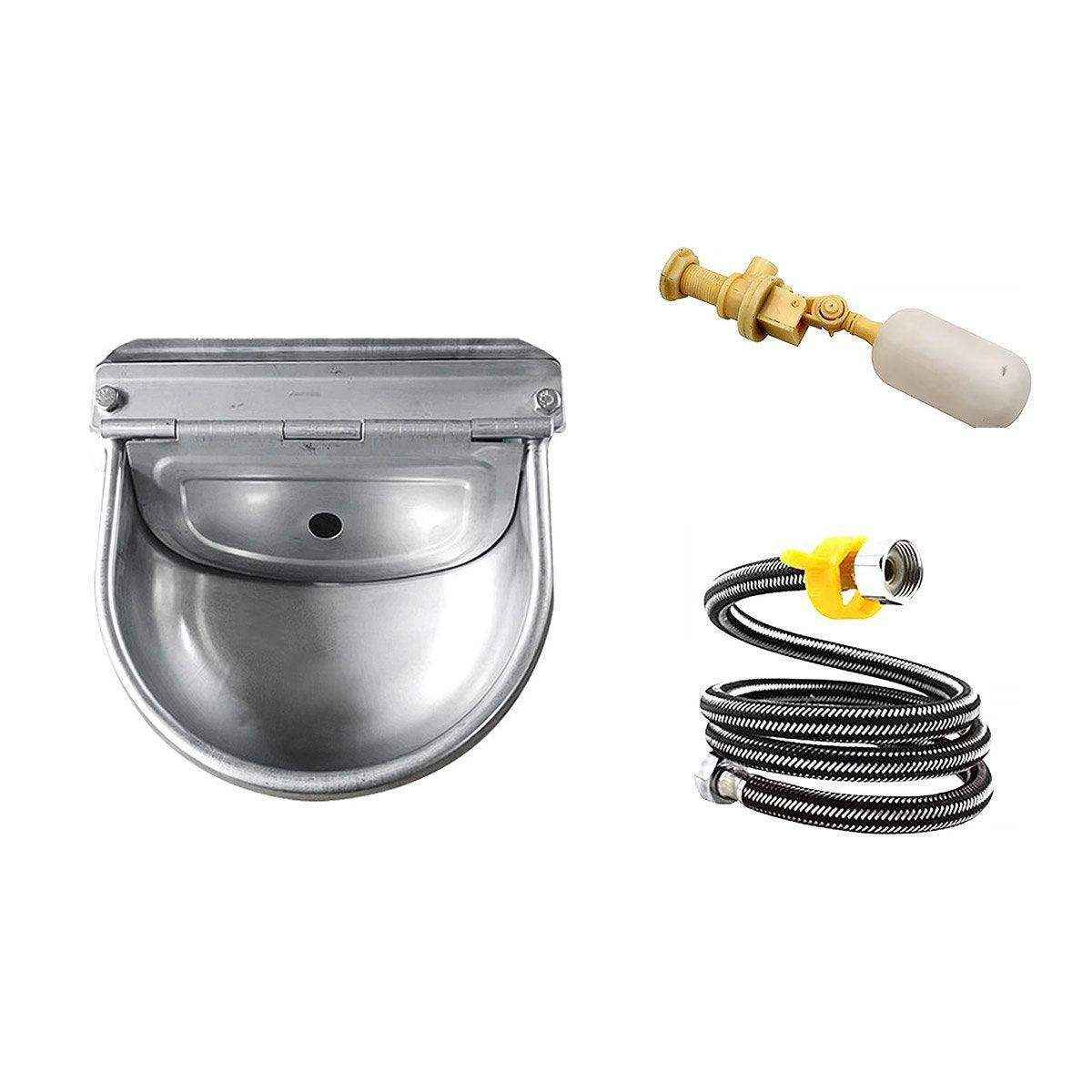 Automatic Stainless Steel Water Bowl 4L Auto Fill Drinking Trough for animals