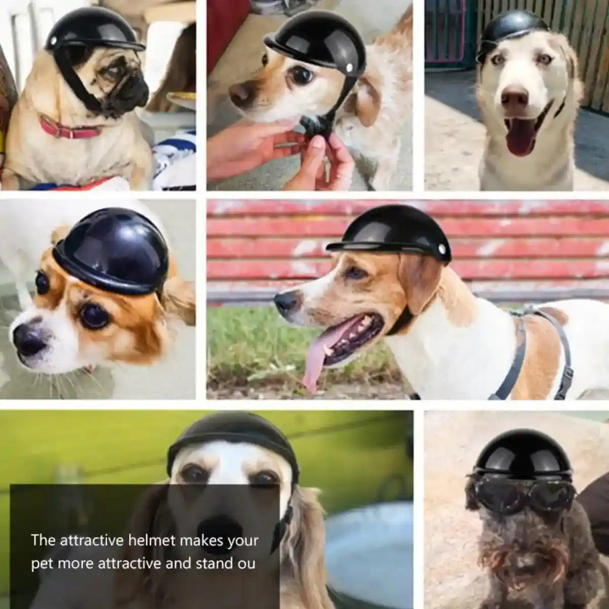 Pet Helmet New Motorcycle Helmet Dog Cat Accessories Pet Toy Hat Headwear