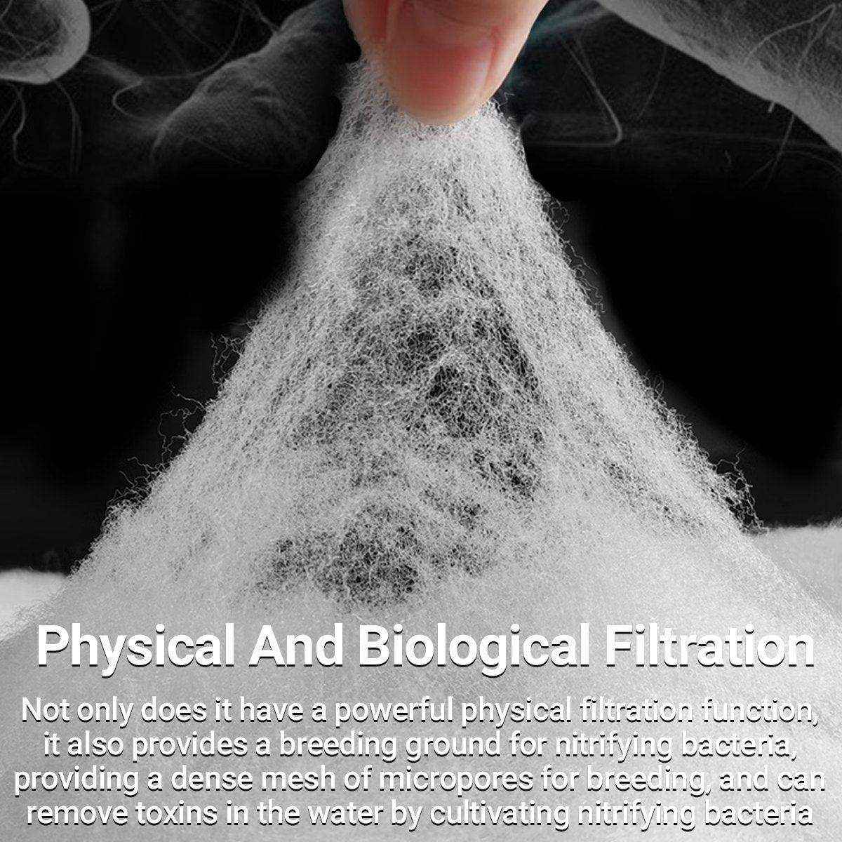 2Pcs Premium Aquarium Hand-Torn Filter Cotton Sponge Filters for Clean Water