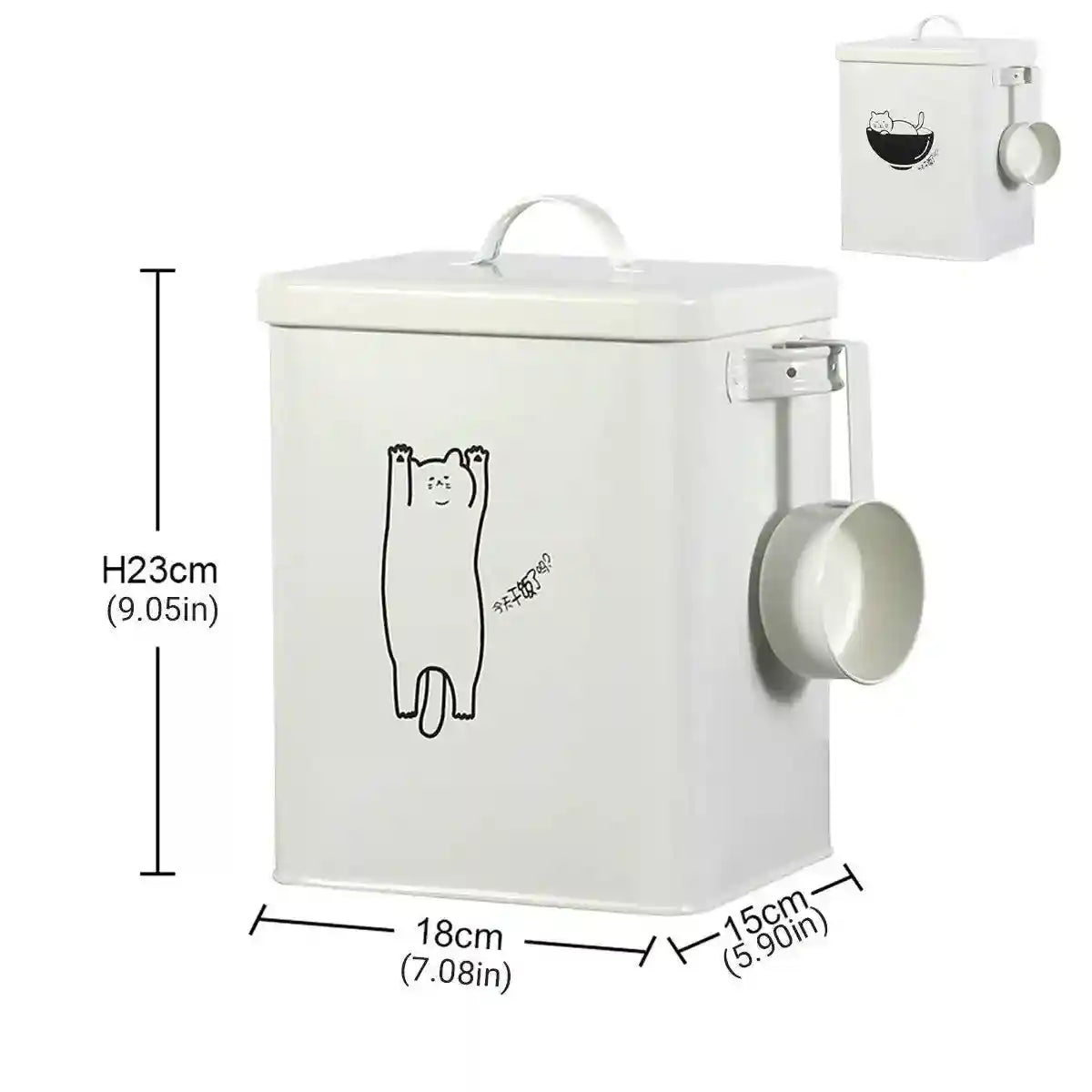 Pet Food Storage Container with Measuring Scoop 6L