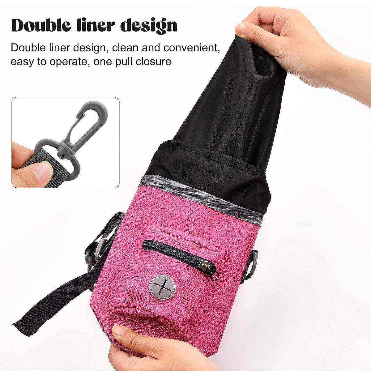 Pet Training Bag & Dog Walking Waist Bag Multi-use Garbage Collection Bag