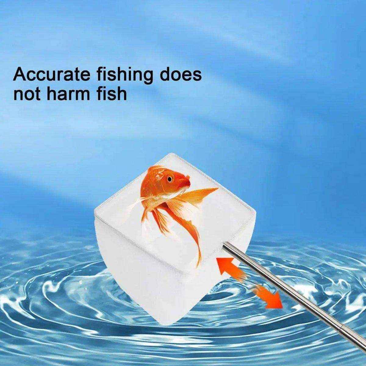 Stainless Steel Retractable Aquarium Fish Net - Telescopic Fish Scoop