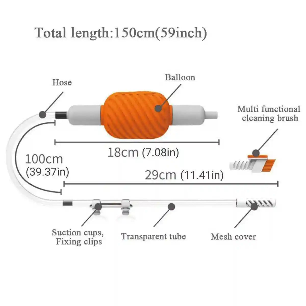 Small Fish IX-1 Fish Tank Water Changer Multifunctional Cleaning Supplies Suit