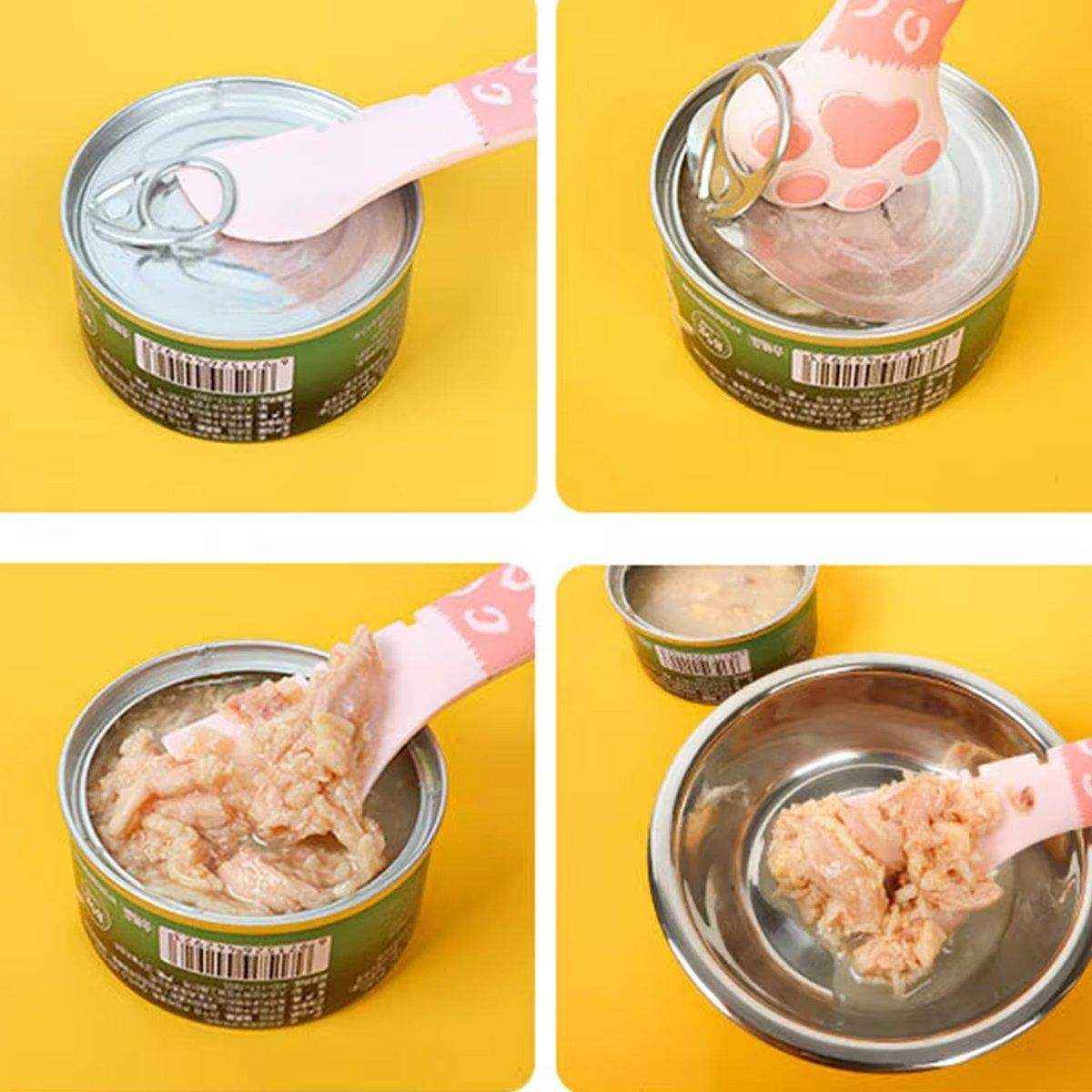 Pet Canned Spoon Printing Cats Canned Cat Opener Feeding Cat Shovel