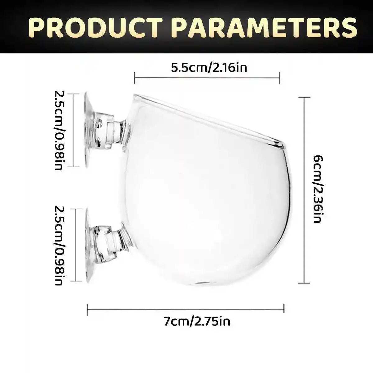 Aquarium Plant Cup for Breeding and Aquascaping Glass Water Plant Holder