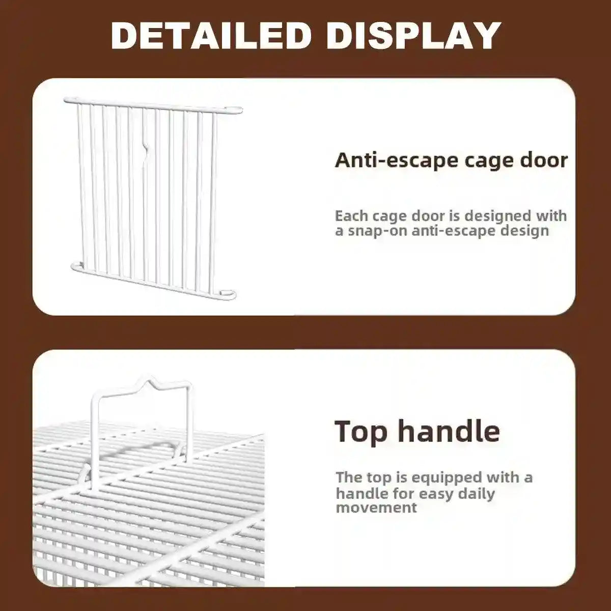 Spacious Metal Bird Cage for Parakeets & Finches Easy to Clean Design