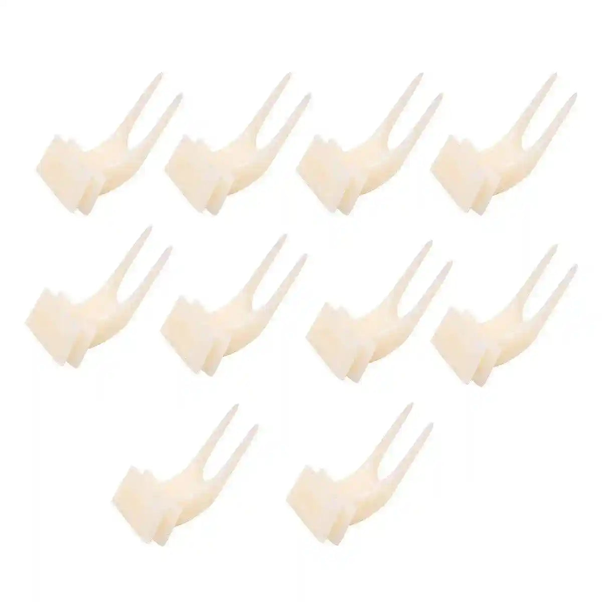 10pcs Parrot Bird Supplies Large Fruit Fork Plastic Utensils for Birds Cage