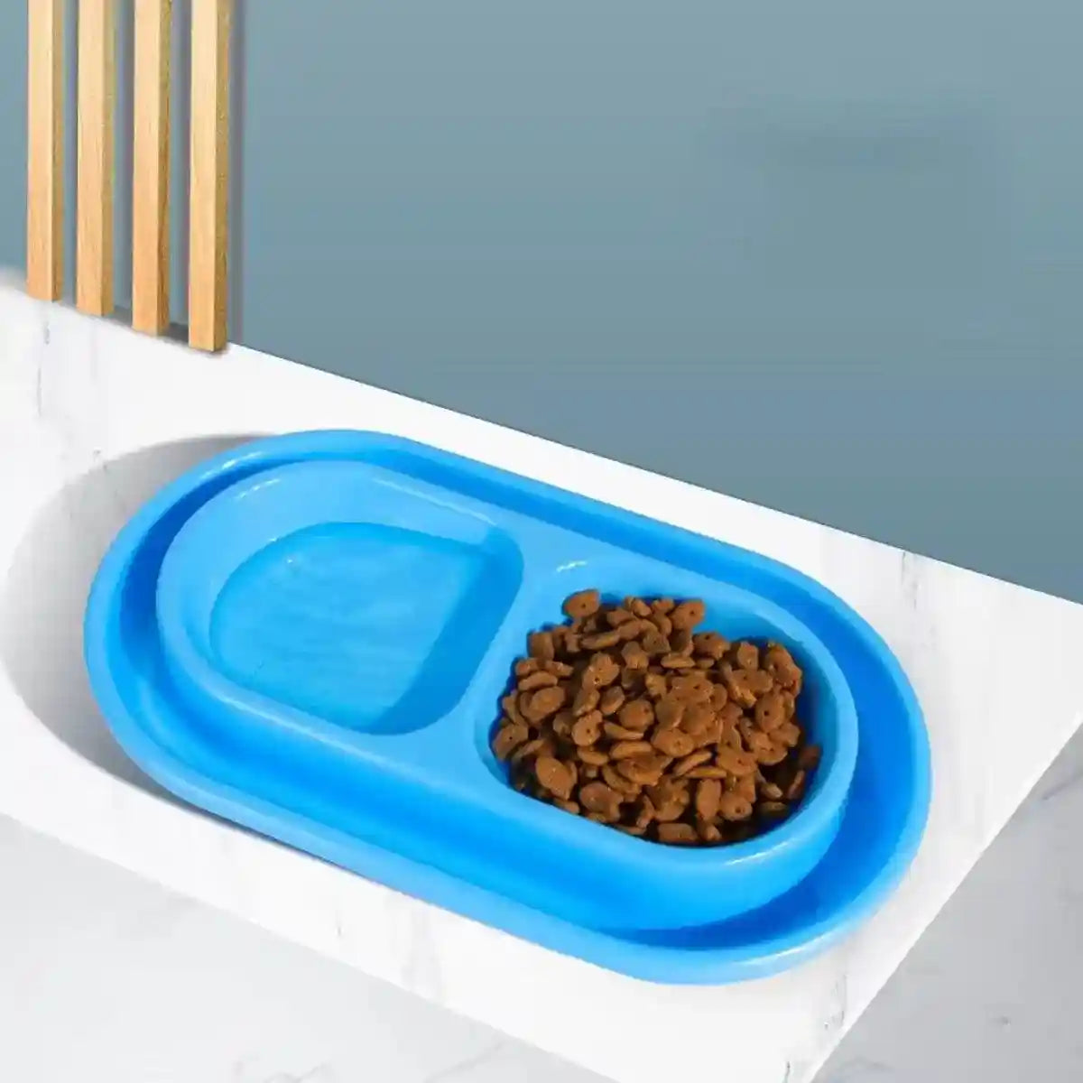 Outdoor Waterproof Double Cat Feeding Bowl Rainproof Pet Food Bowl Anti-Ant