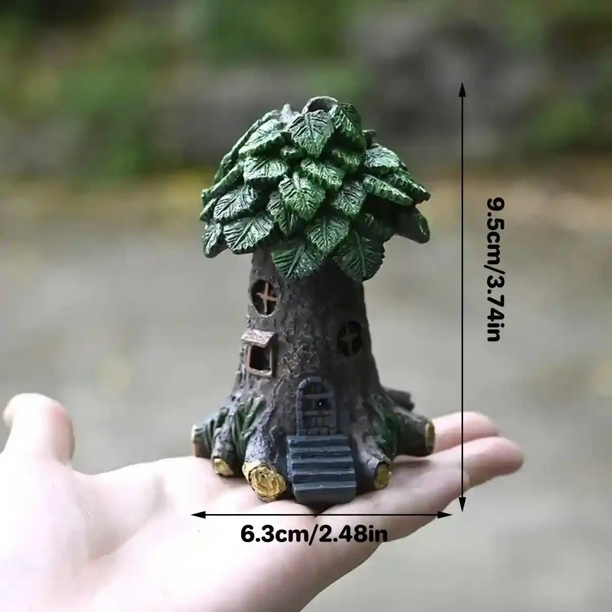 Resin Small Green Tree for Aquariums & DIY Landscapes Realistic Decoration