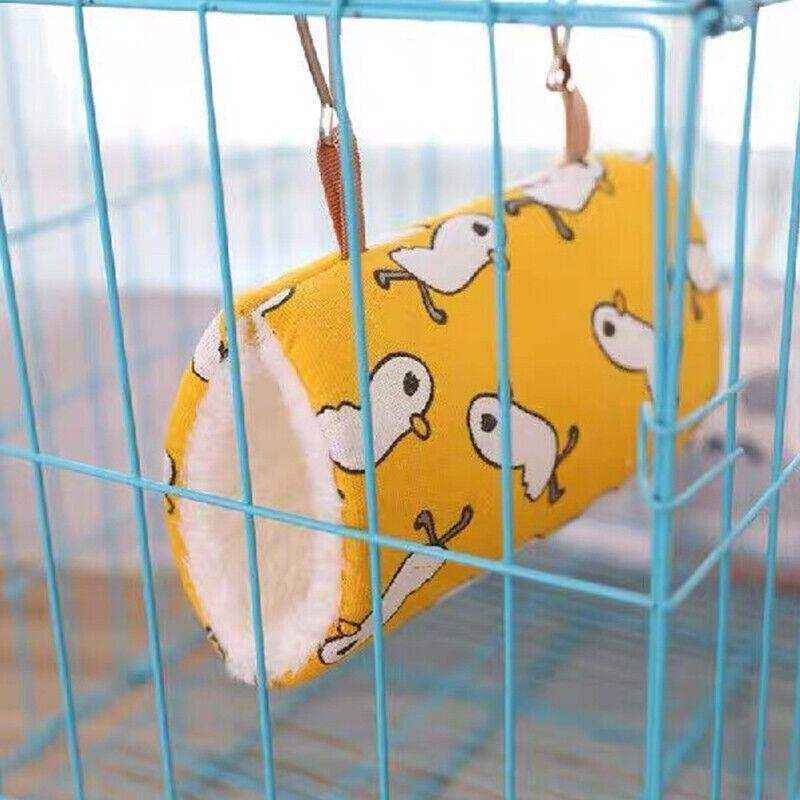 Cozy Canvas Hamster Tubes Tunnel Hammock For Small Pets