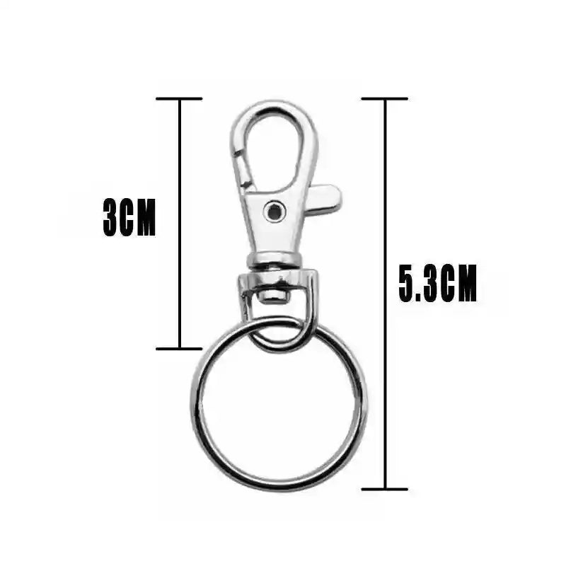 Stainless Steel Keychain Rings Durable DIY Clasps (102PCS Set)